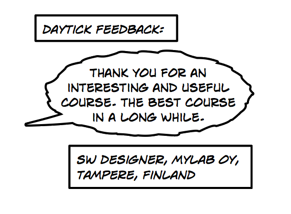 Actual training feedback