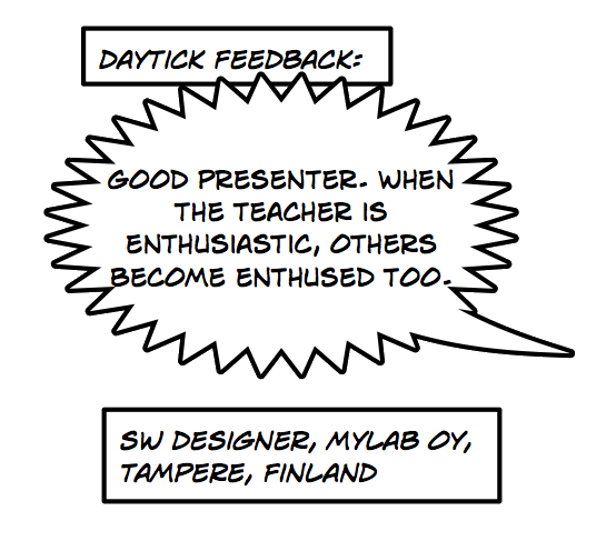 Actual training feedback