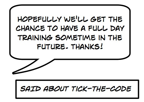 Actual training feedback