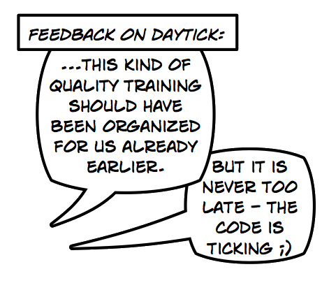 Actual training feedback