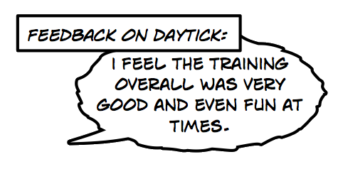 Actual training feedback