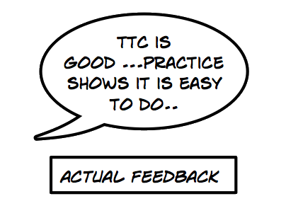 Actual training feedback