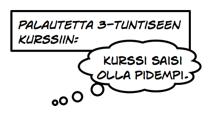 Todellista koulutuspalautetta