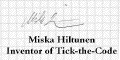 Allekirjoitus, Miska Hiltunen, Tick-the-Code-menetelmän kehittäjä